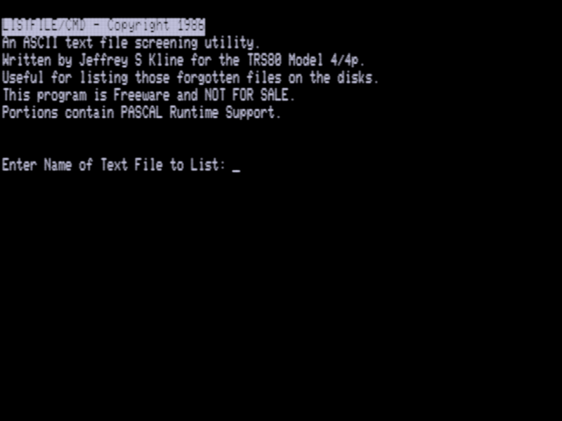 Screen shot